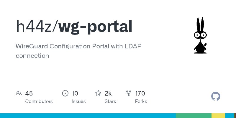 GitHub - h44z/wg-portal: WireGuard Configuration Portal with LDAP connection